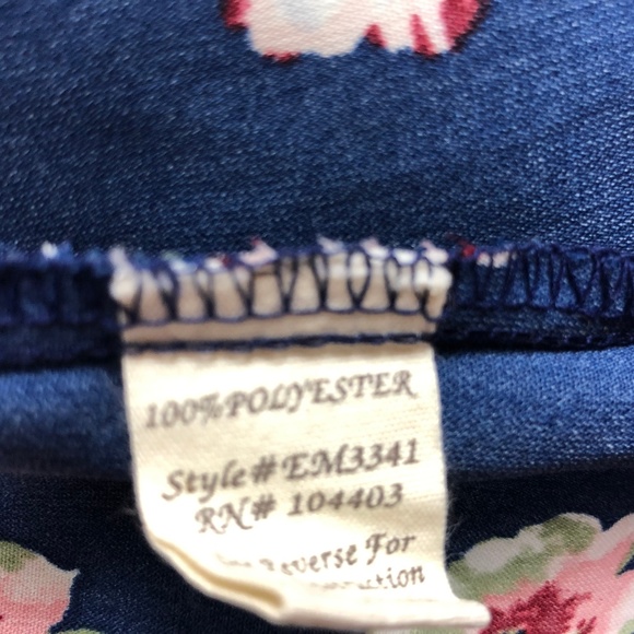 Blu Pepper Sleeveless Blouse Size S Navy Pink - Picture 7 of 8